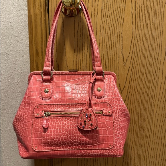 Liz Claiborne Pink Embossed Shoulder Bag - Picture 1 of 10
